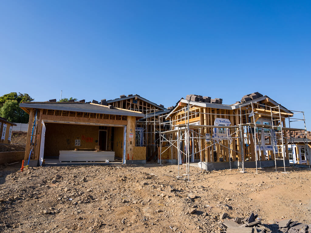 A home under construction