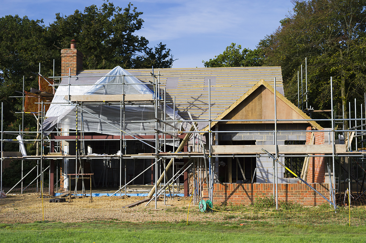 A home under construction